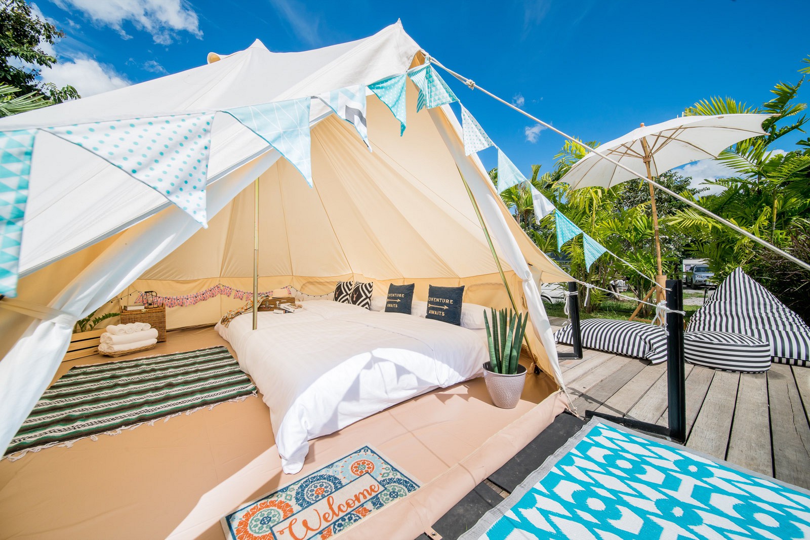 Family Bell Tent Garden View