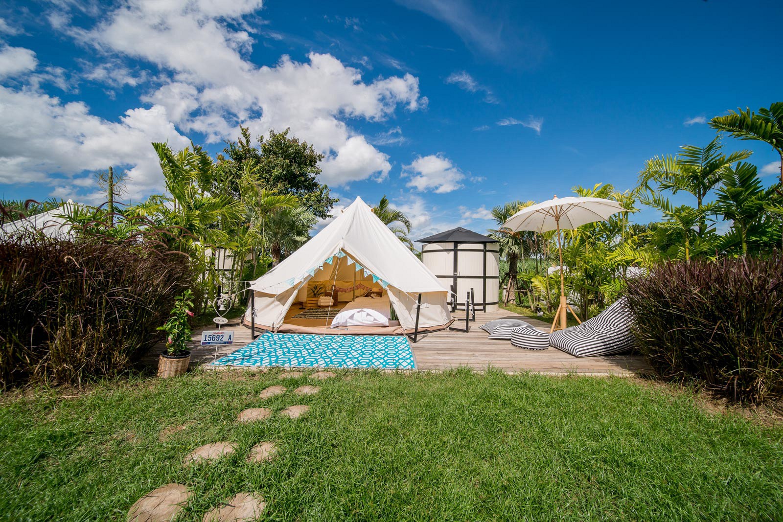 Family Bell Tent Garden View