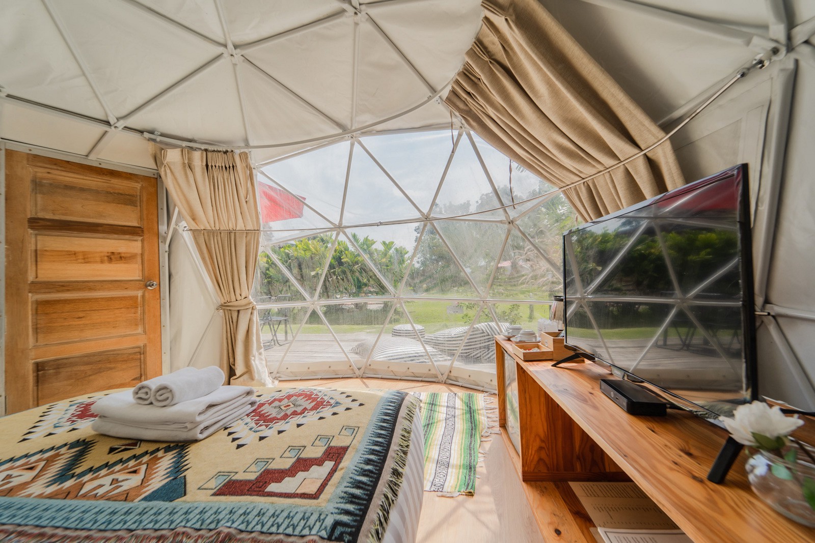 Yurt Tent Pool View