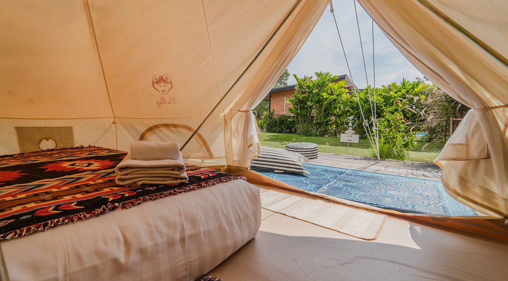 Bell Tent Pool View
