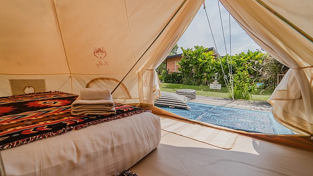 Bell Tent Pool View