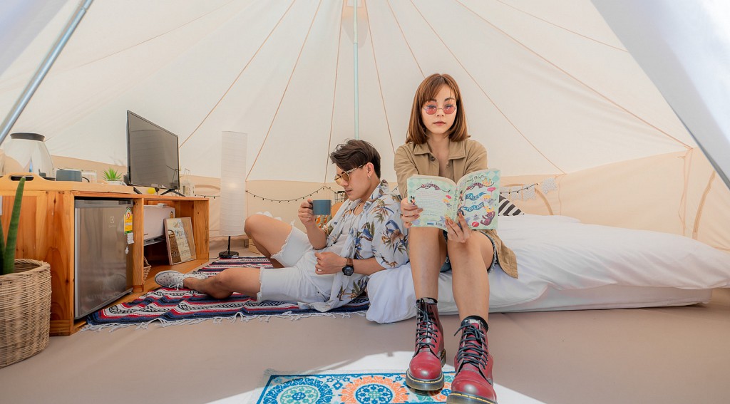 Bell Tent Pool View