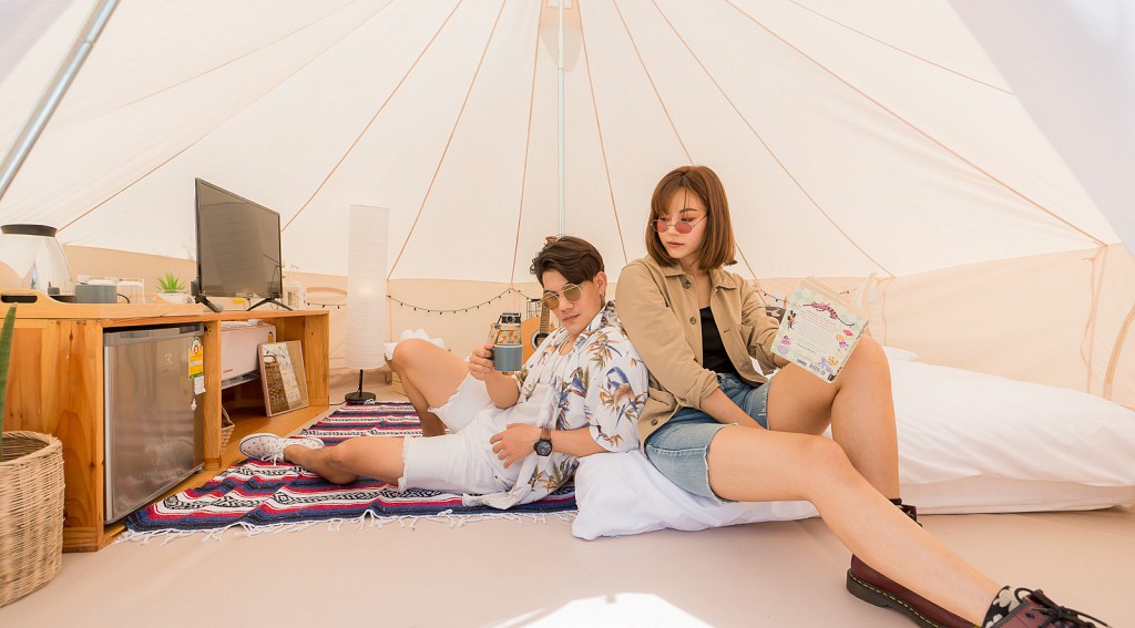Bell Tent Pool View