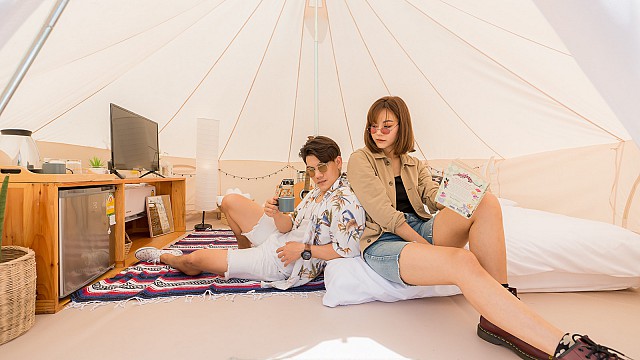 Bell Tent Pool View