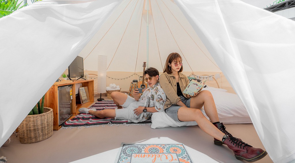 Bell Tent Pool View