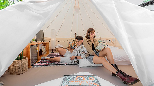 Bell Tent Pool View