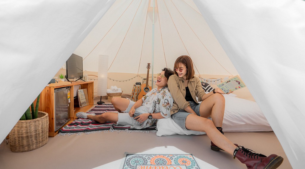 Bell Tent Pool View