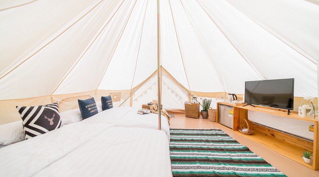 Family Bell Tent Garden View