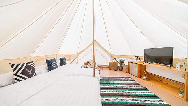 Family Bell Tent Garden View