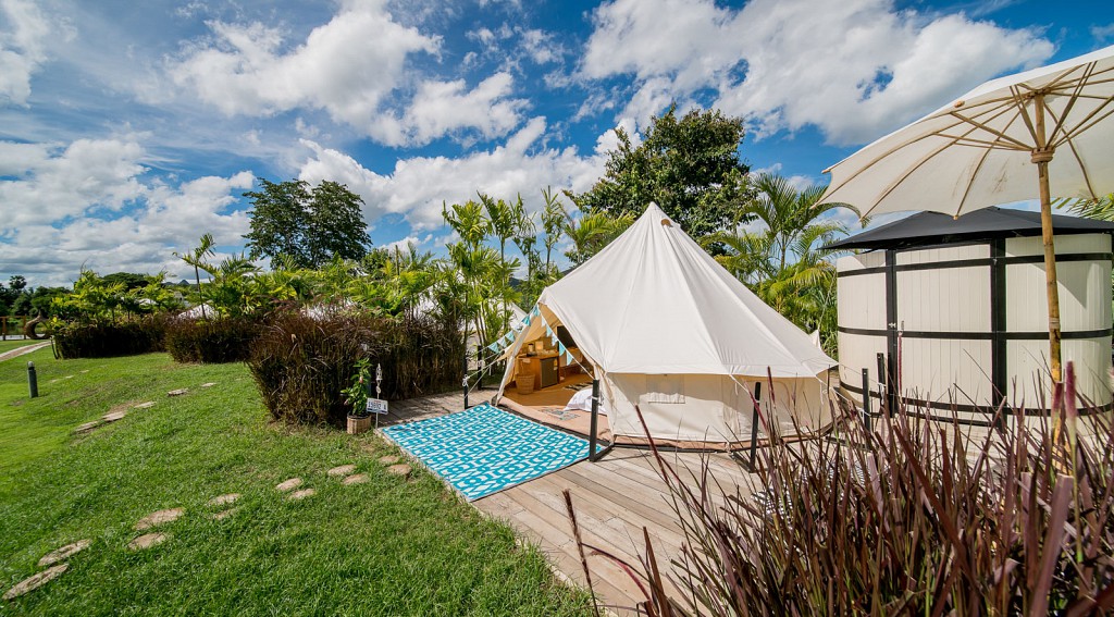 Family Bell Tent Garden View