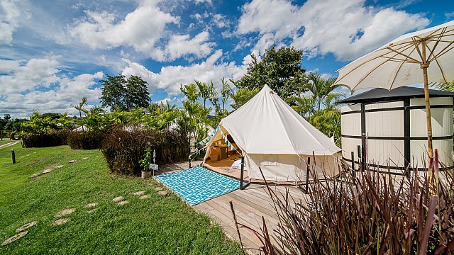 Family Bell Tent Garden View