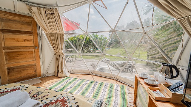 Yurt Tent Pool View
