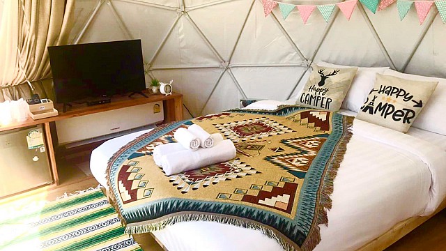 Yurt Tent Pool View