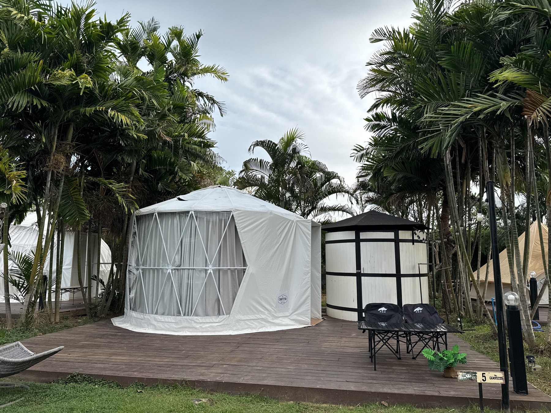 Yurt Tent Pool View