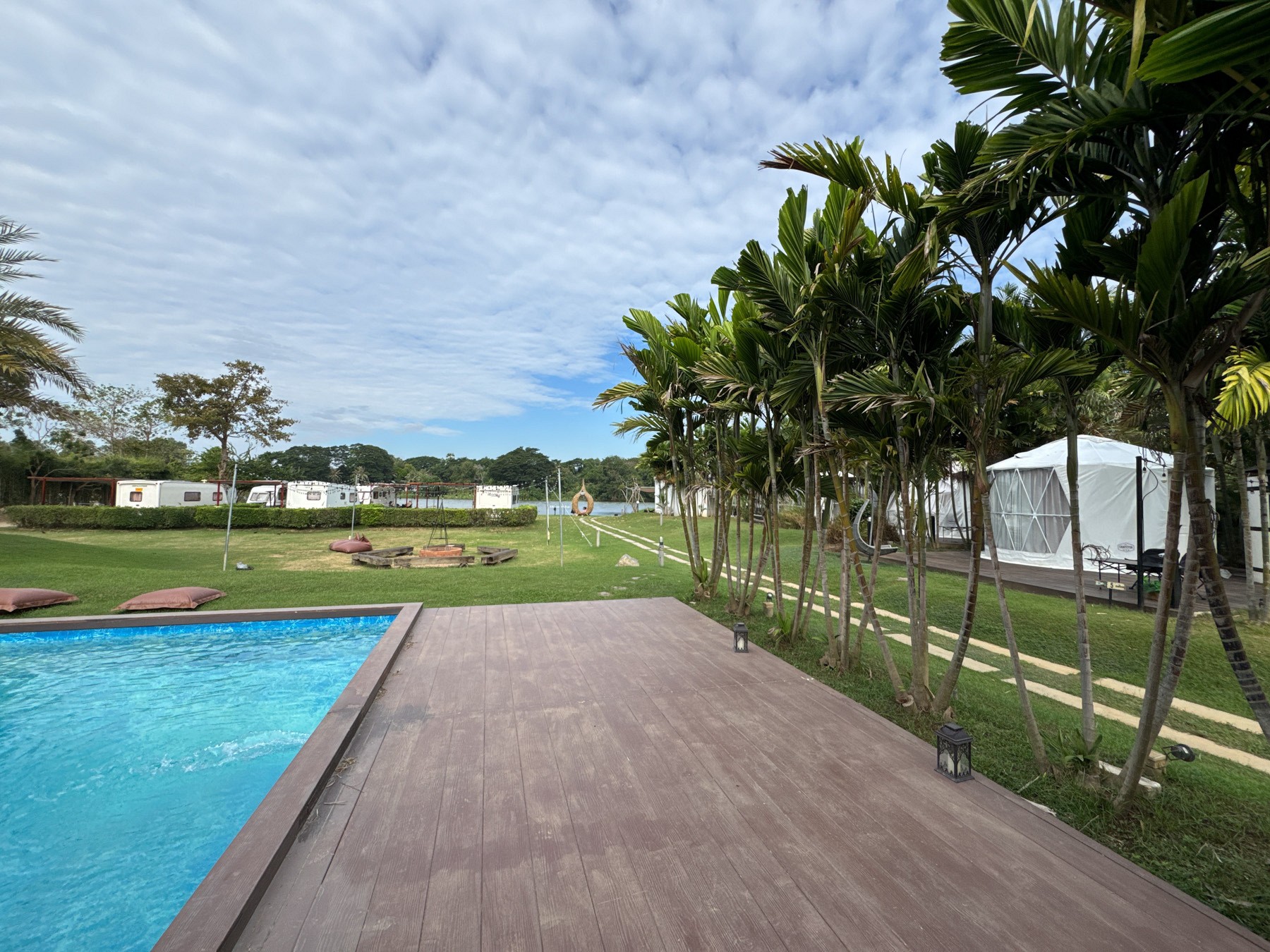 Yurt Tent Pool View