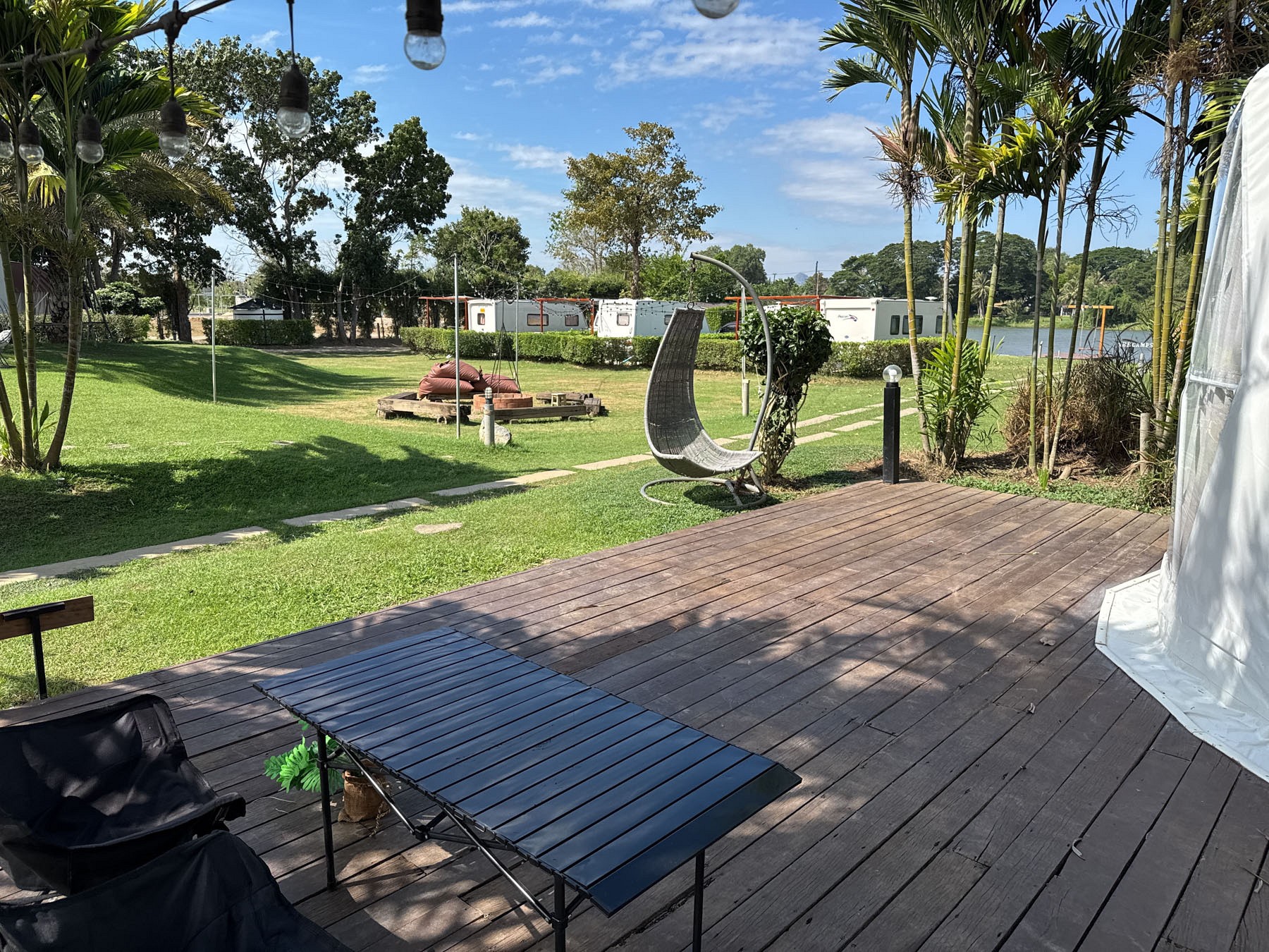 Yurt Tent Pool View