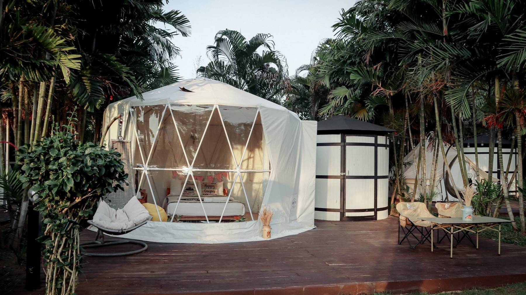 Yurt Tent Pool View