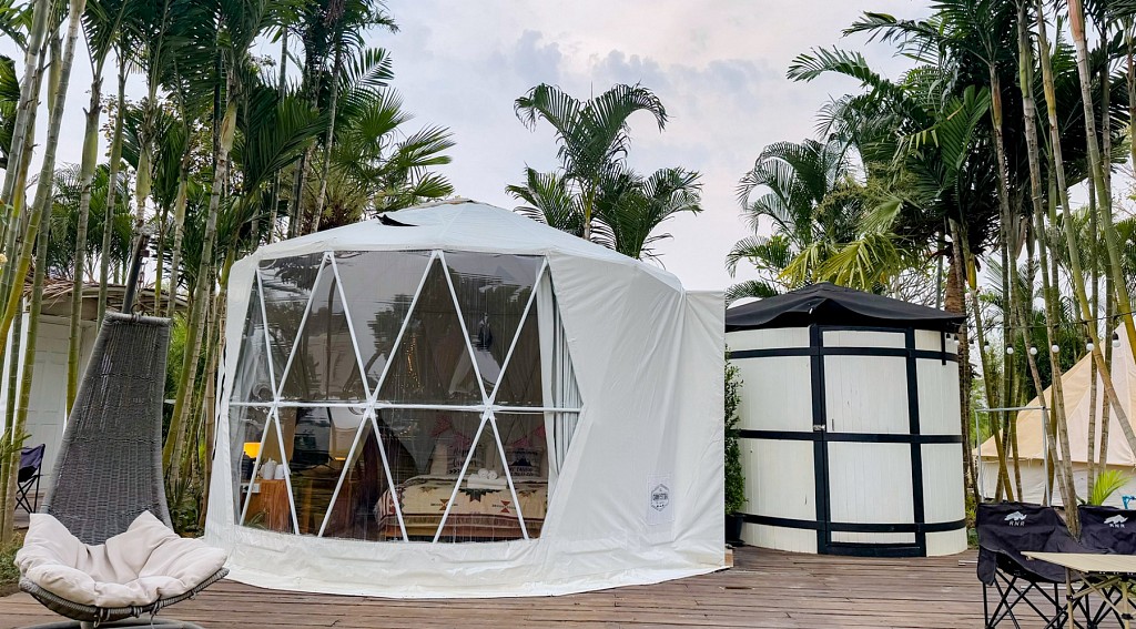 Yurt Tent Pool View