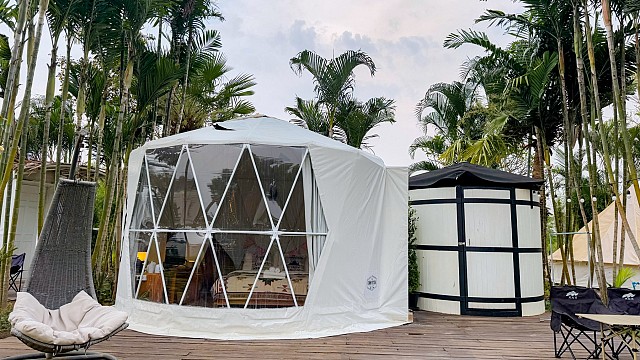 Yurt Tent Pool View