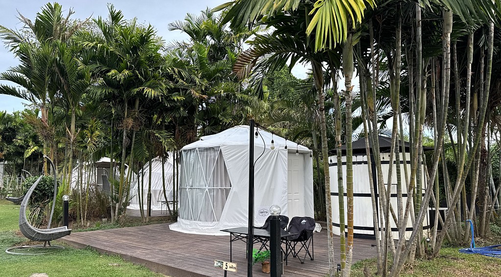 Yurt Tent Pool View