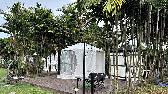 Yurt Tent Pool View