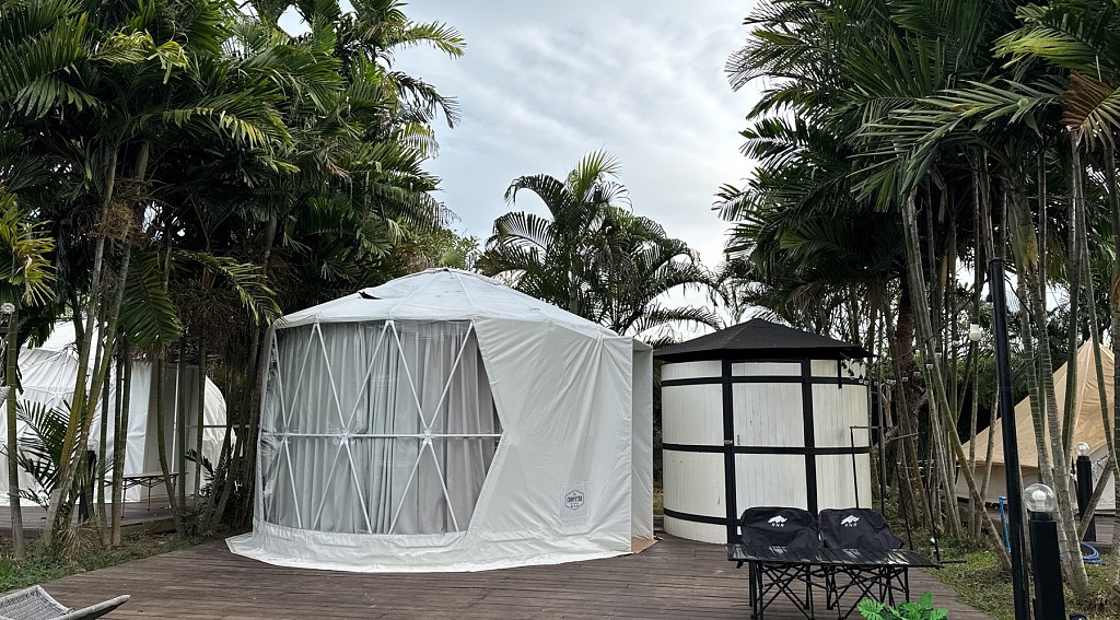 Yurt Tent Pool View