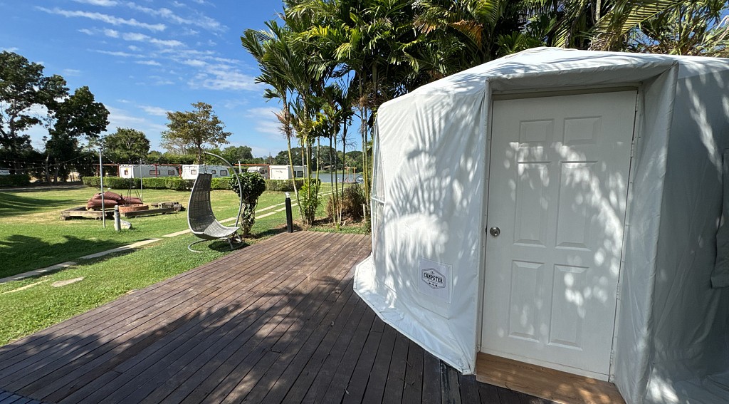 Yurt Tent Pool View