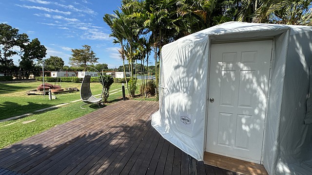 Yurt Tent Pool View