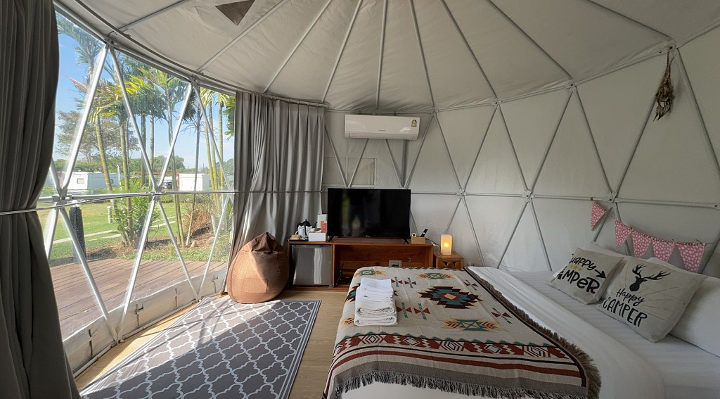 Yurt Tent Pool View
