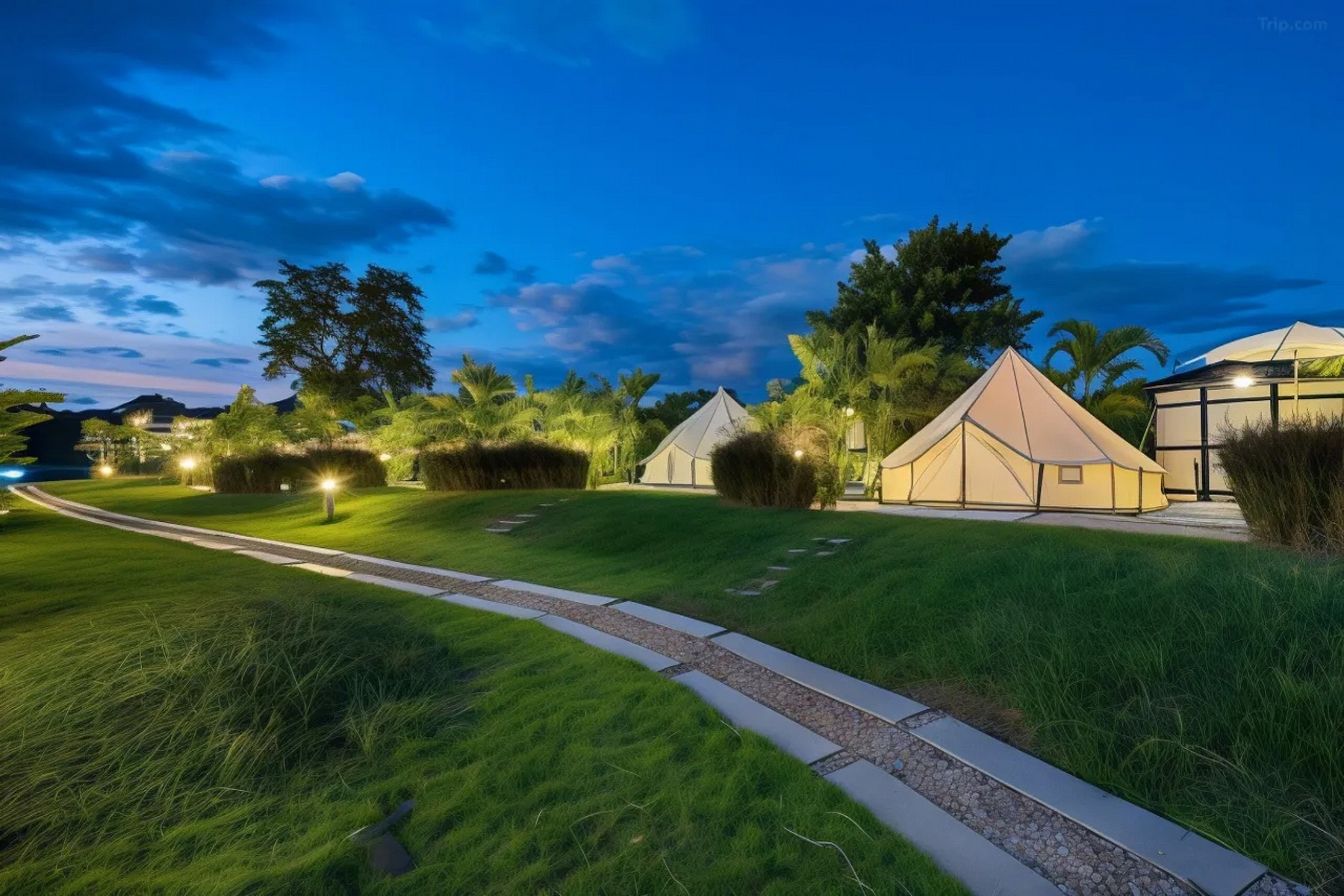 Bell Tent Pool View