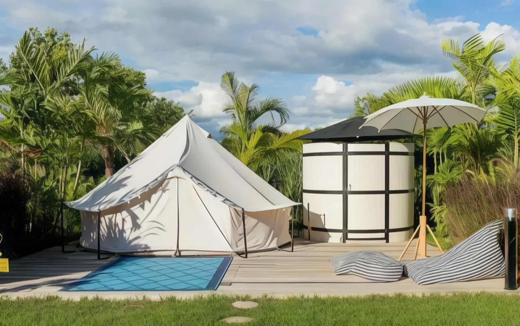 Bell Tent Pool View