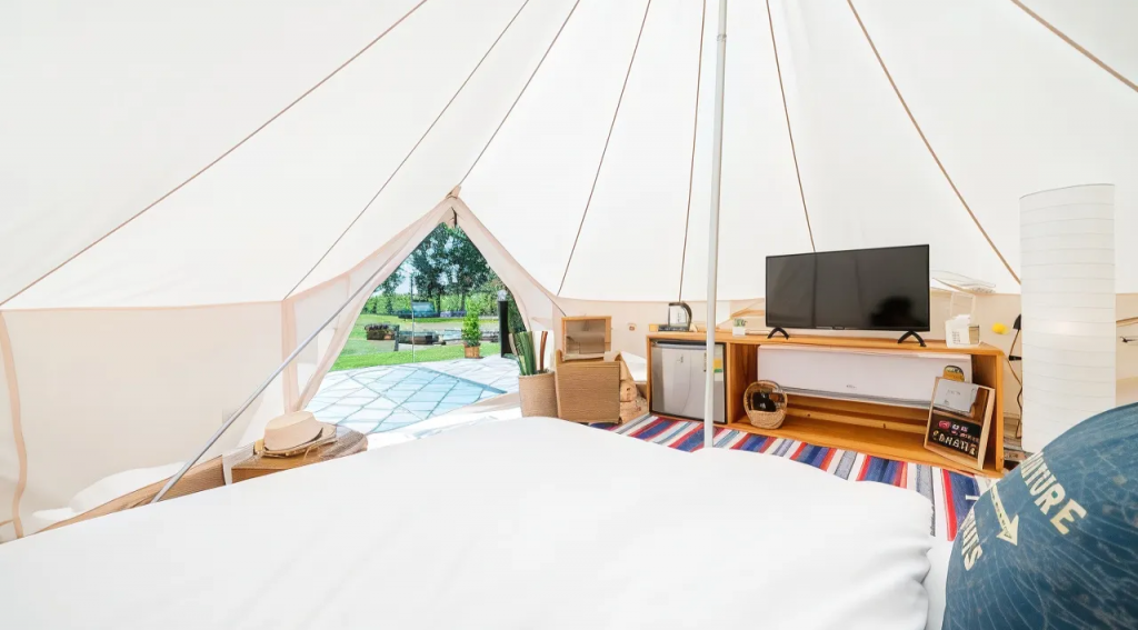Family Bell Tent Garden View