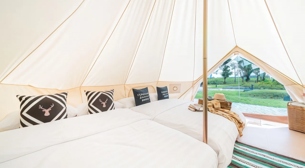 Family Bell Tent Garden View