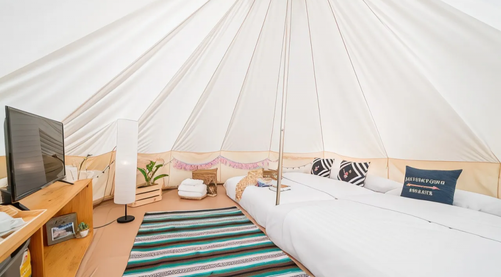 Family Bell Tent Garden View