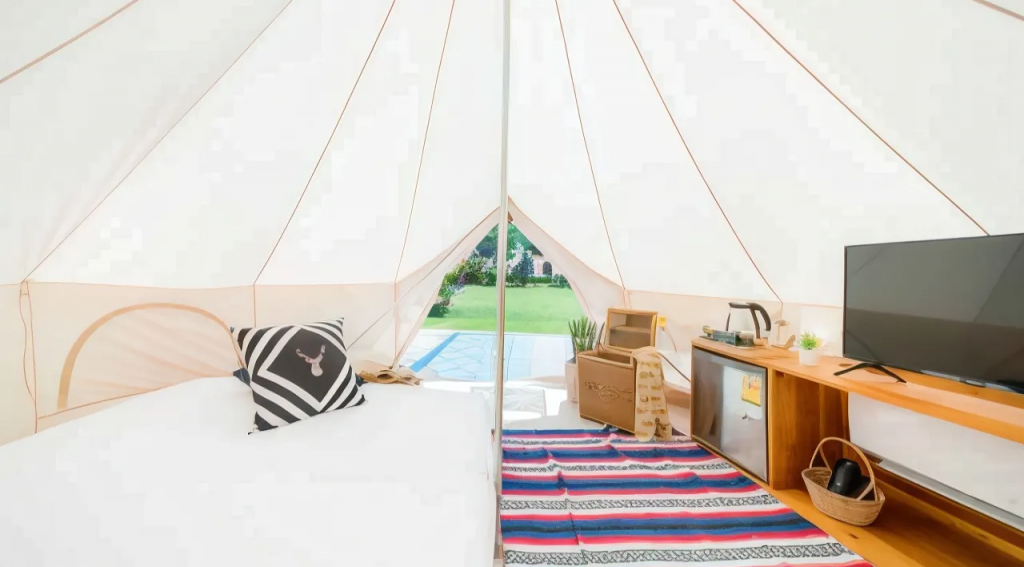 Family Bell Tent Garden View