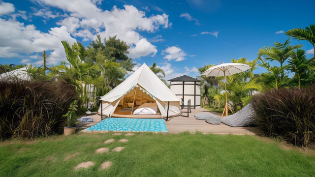 Family Bell Tent Garden View