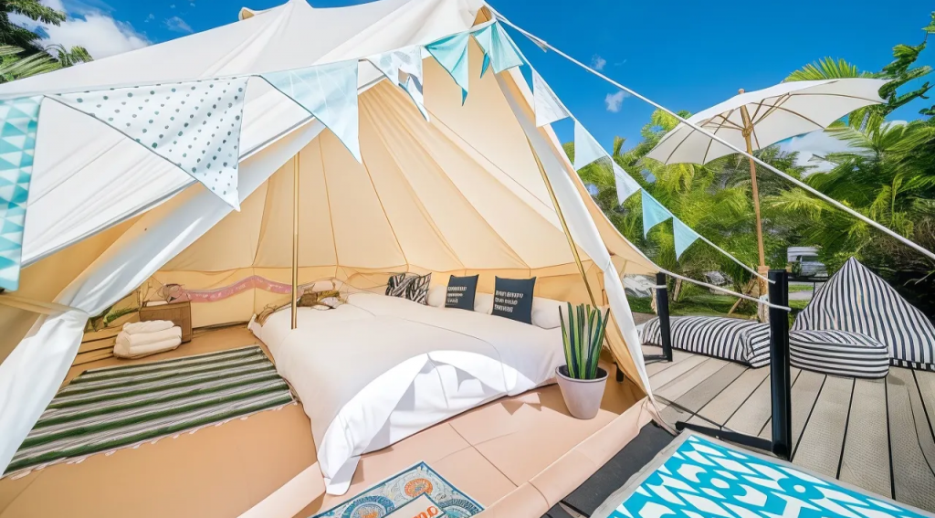 Family Bell Tent Garden View