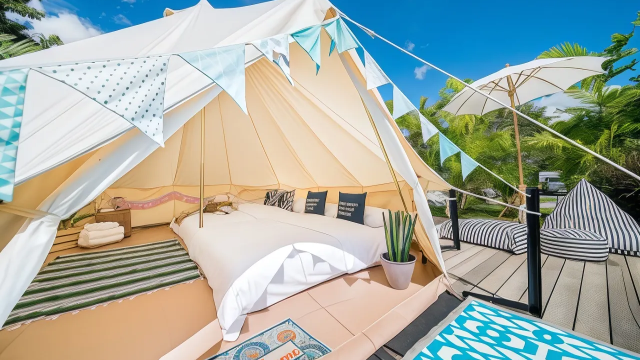 Family Bell Tent Garden View