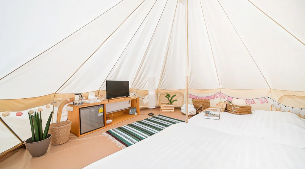 Family Bell Tent Garden View