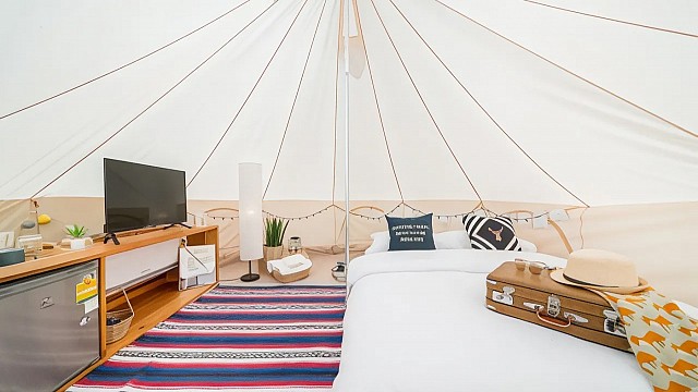 Bell Tent Pool View