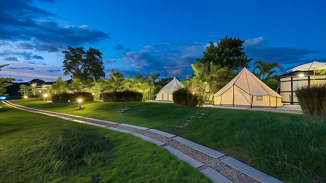 Bell Tent Pool View