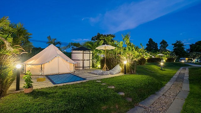 Bell Tent Pool View