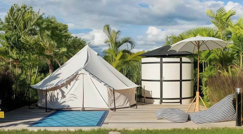 Bell Tent Pool View