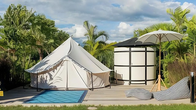 Bell Tent Pool View