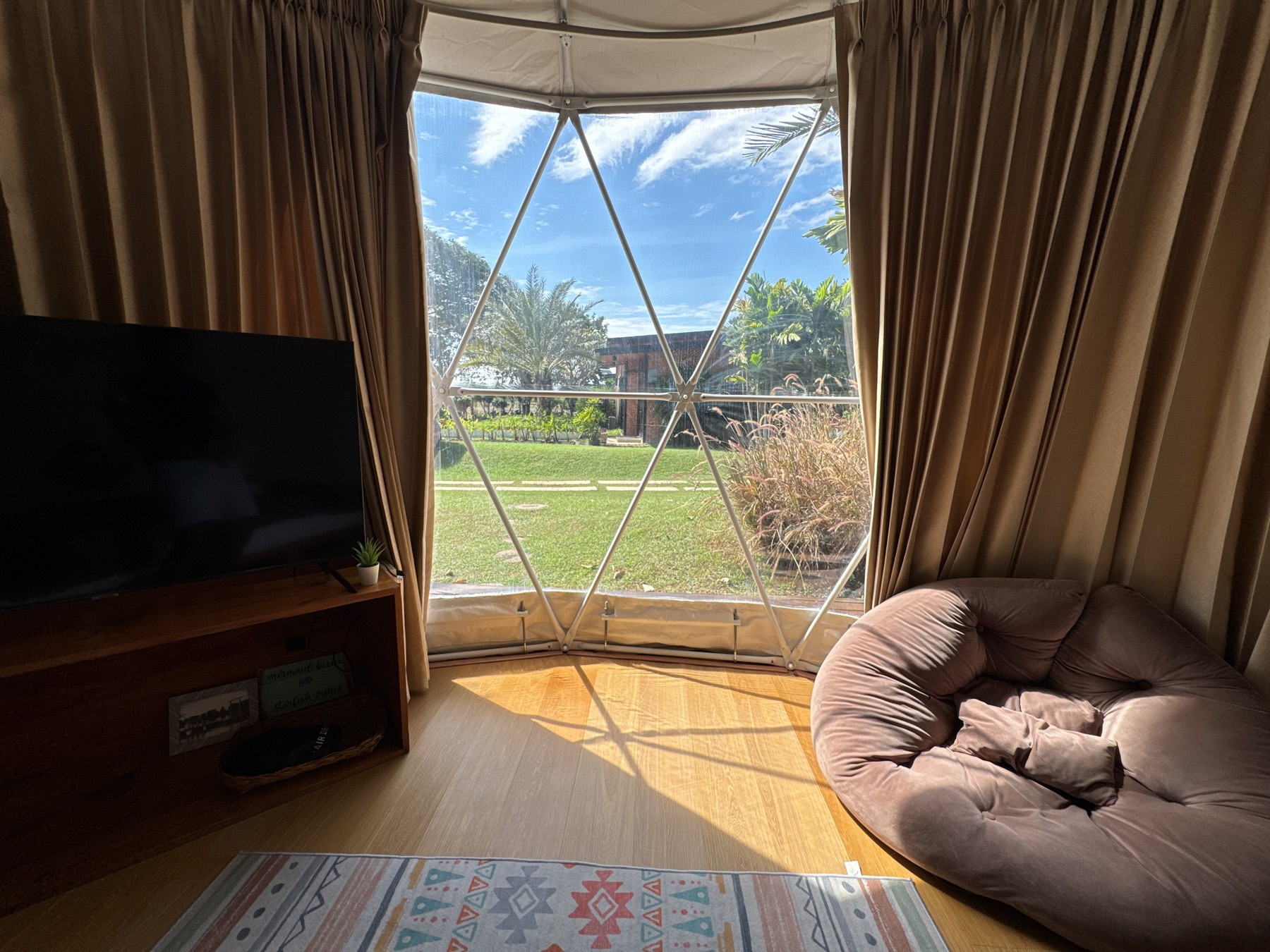 Family Yurt Tent Garden View