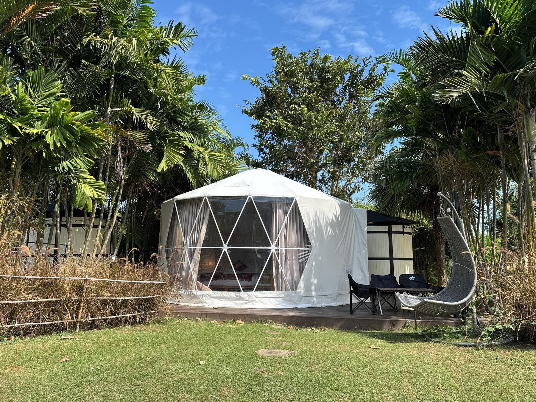 Family Yurt Tent Garden View