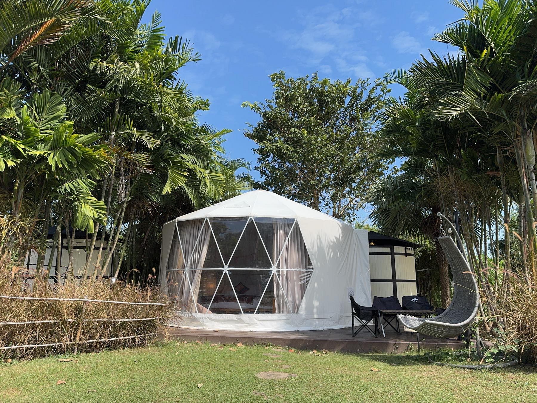 Family Yurt Tent Garden View