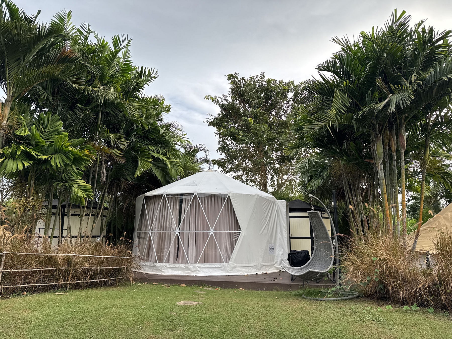 Family Yurt Tent Garden View
