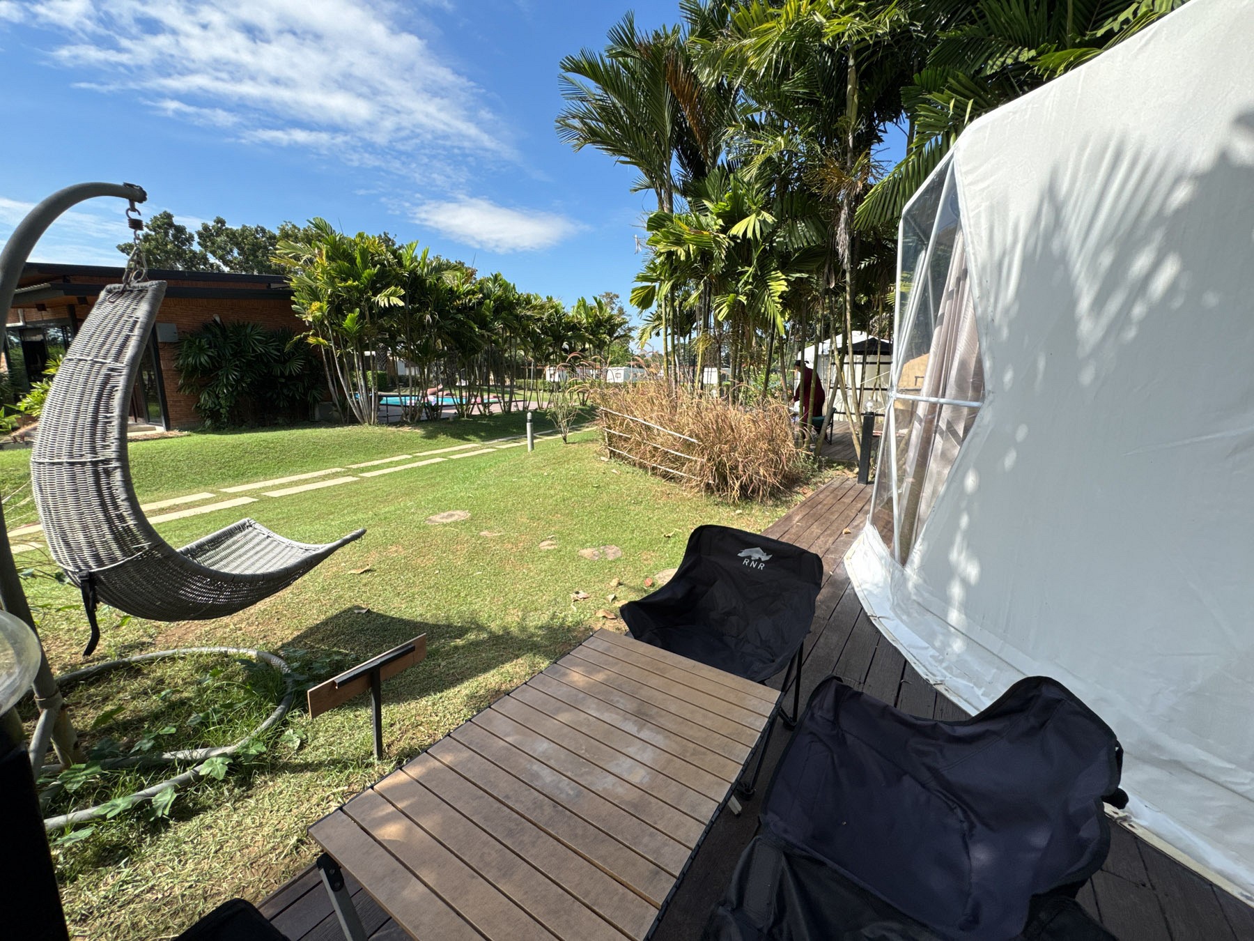 Family Yurt Tent Garden View