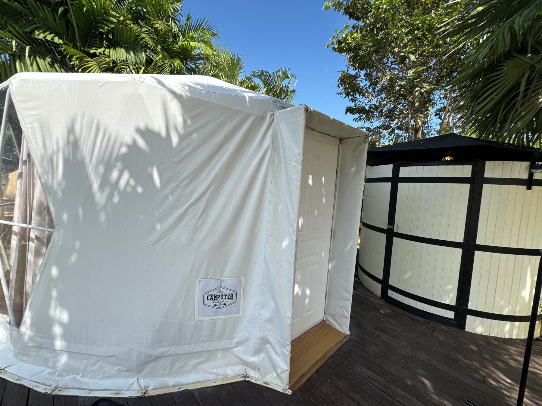 Family Yurt Tent Garden View